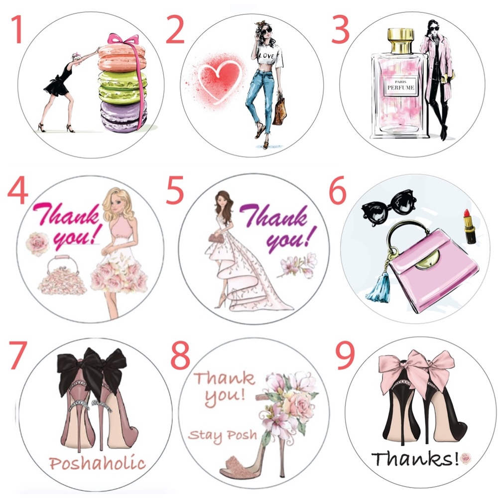 x100 Fashion Girl Sticker Seals Posh Stickers Scrapbook Stickers Seal Stationery
